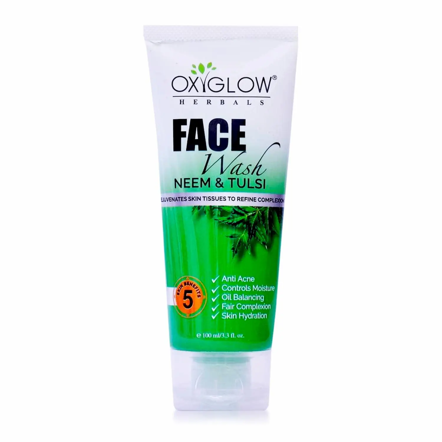 OxyGlow Herbals Neem Tulsi Face wash, 100ml, Acne-free, Balances oil