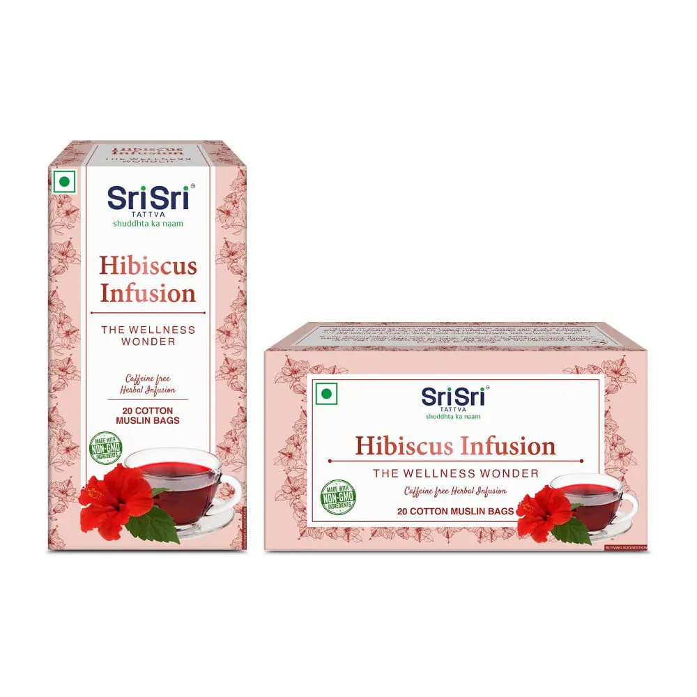 Sri Sri Tattva Hibiscus Infusion The Wellness Wonder Tea - 20 Bags