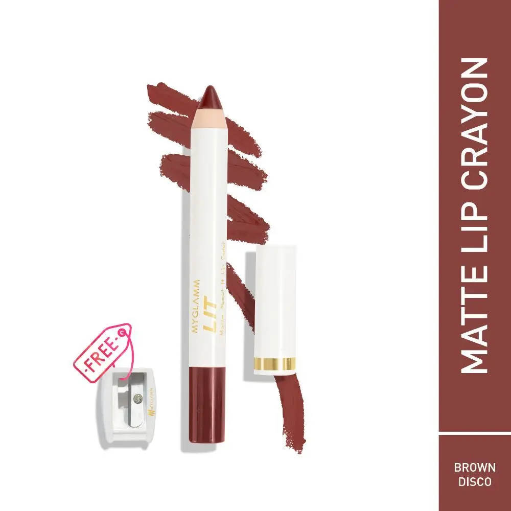 MyGlamm LIT Matte About It Lip Color-Brown Disco-