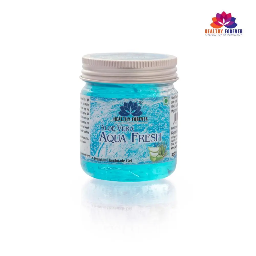 Healthy Forever Homemade Aqua Fresh Gel with Pure Aloe Vera for All Skin Types Pack of 1 120 g