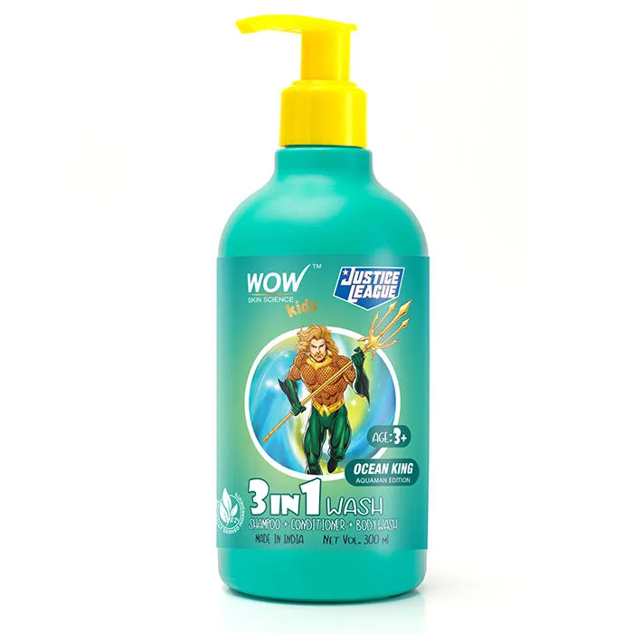 WOW Skin Science Kids 3 in 1 Wash(Ocean King Aquaman Edition)