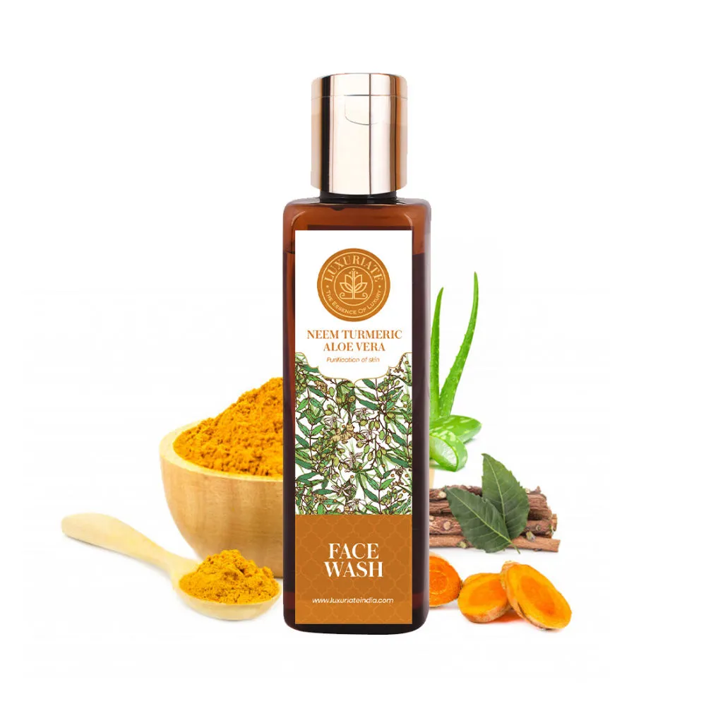 LUXURIATE Neem Turmeric Aloe Vera Face Wash