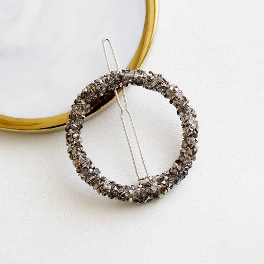 Ferosh Zokar Silver Shining Circle Hair Pin