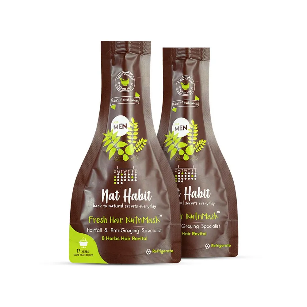 Nat Habit Fresh Hair Nutrimask with 8 Herbs Hair Revital - Pack of 2