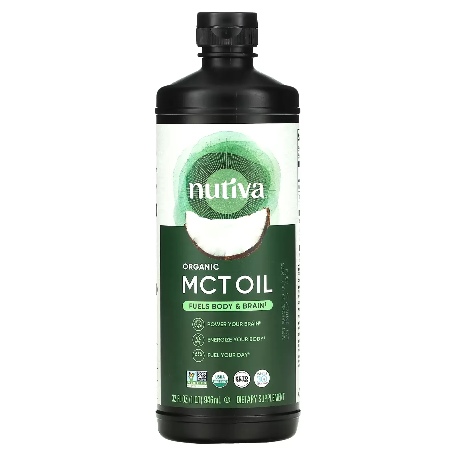 Organic MCT Oil, 32 fl oz (946 ml)