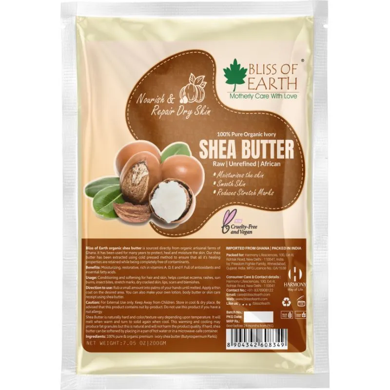 Bliss Of Earth 100% Organic Raw Shea Butter