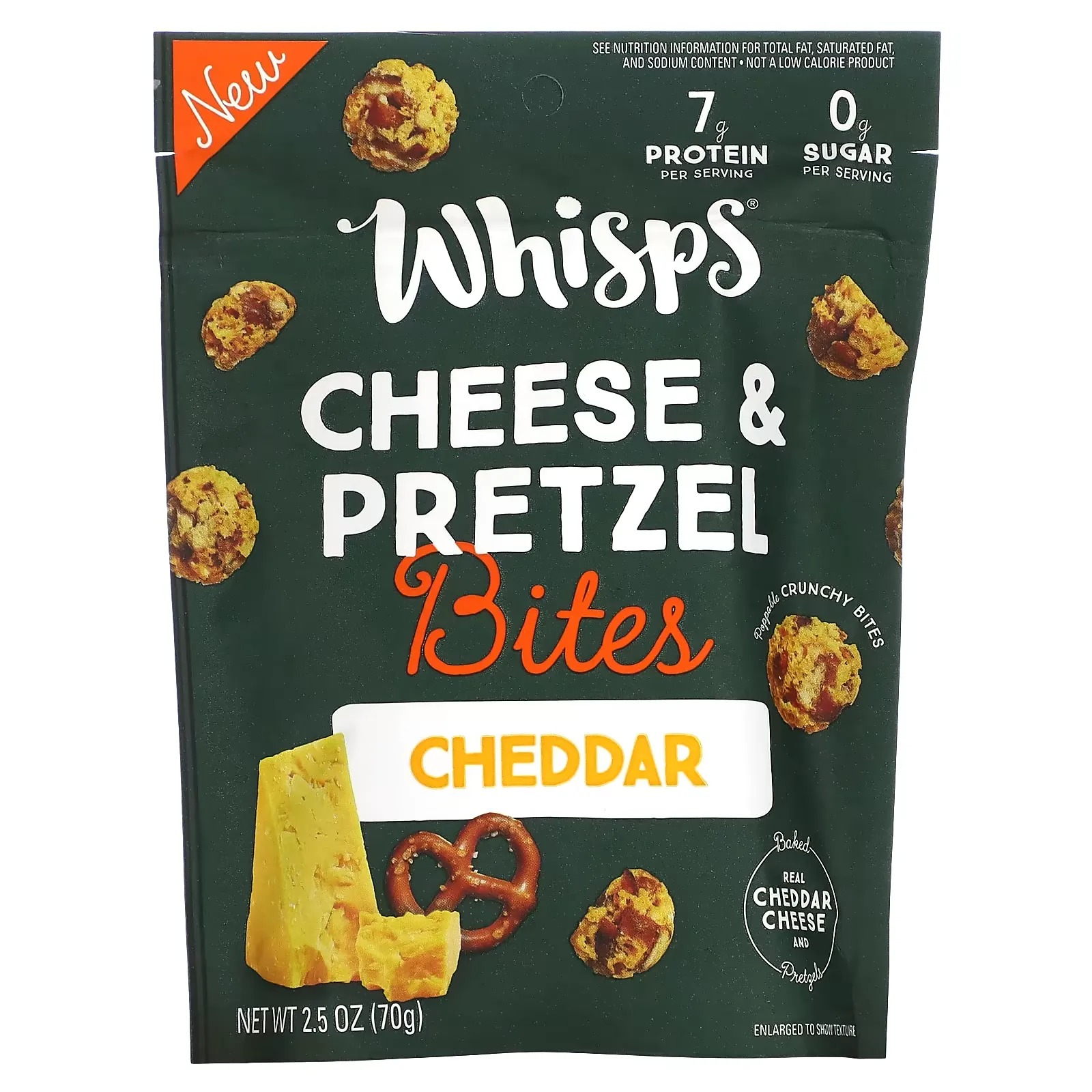 Cheese & Pretzel Bites, Cheddar, 2.5 oz (70 g)