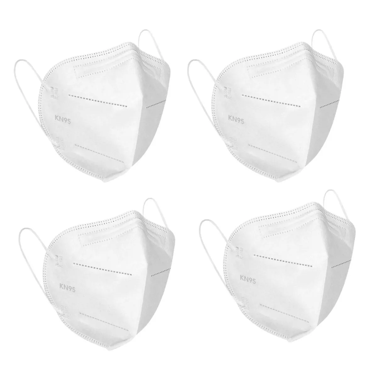 OOMPH Pack Of 4 Kn95/n95 Anti-pollution Reusable 5-layer Mask (white )