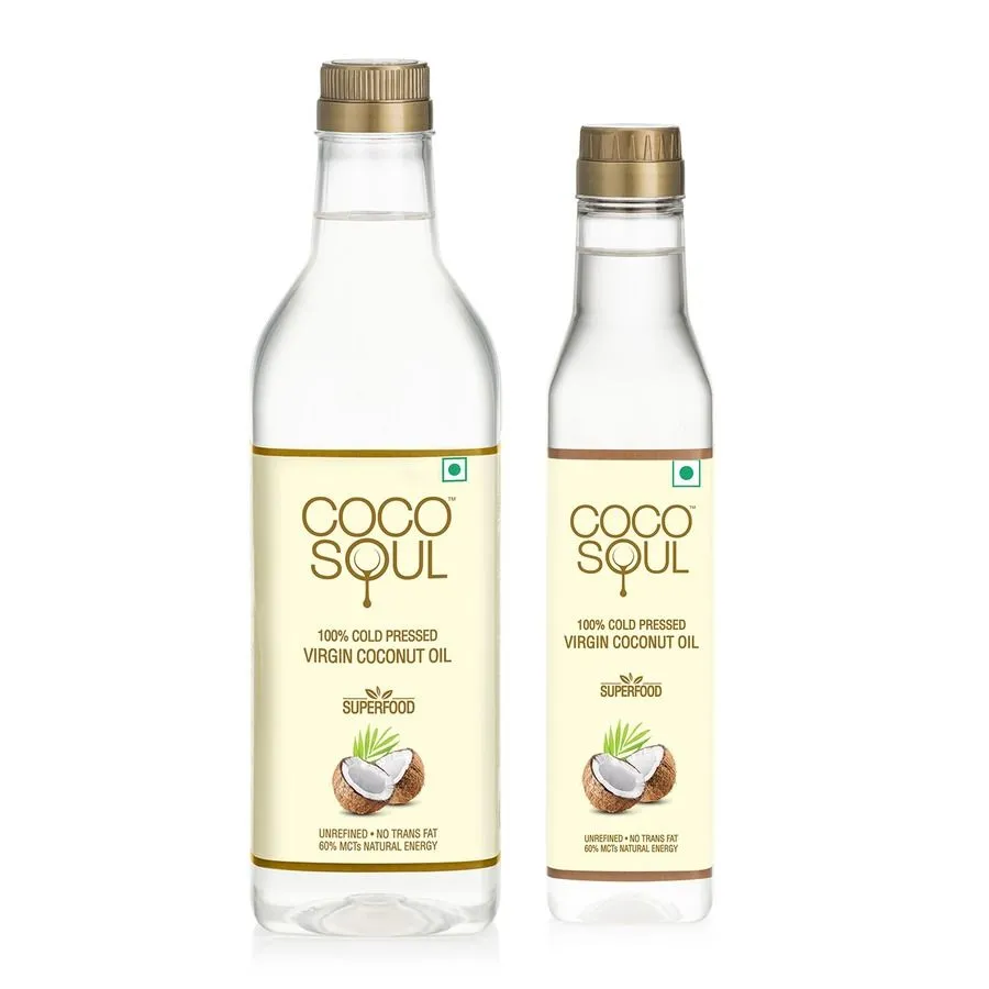 Coco Soul Cold Pressed Virgin Coconut Oil Unrefined From the Makers of Parachute Combo