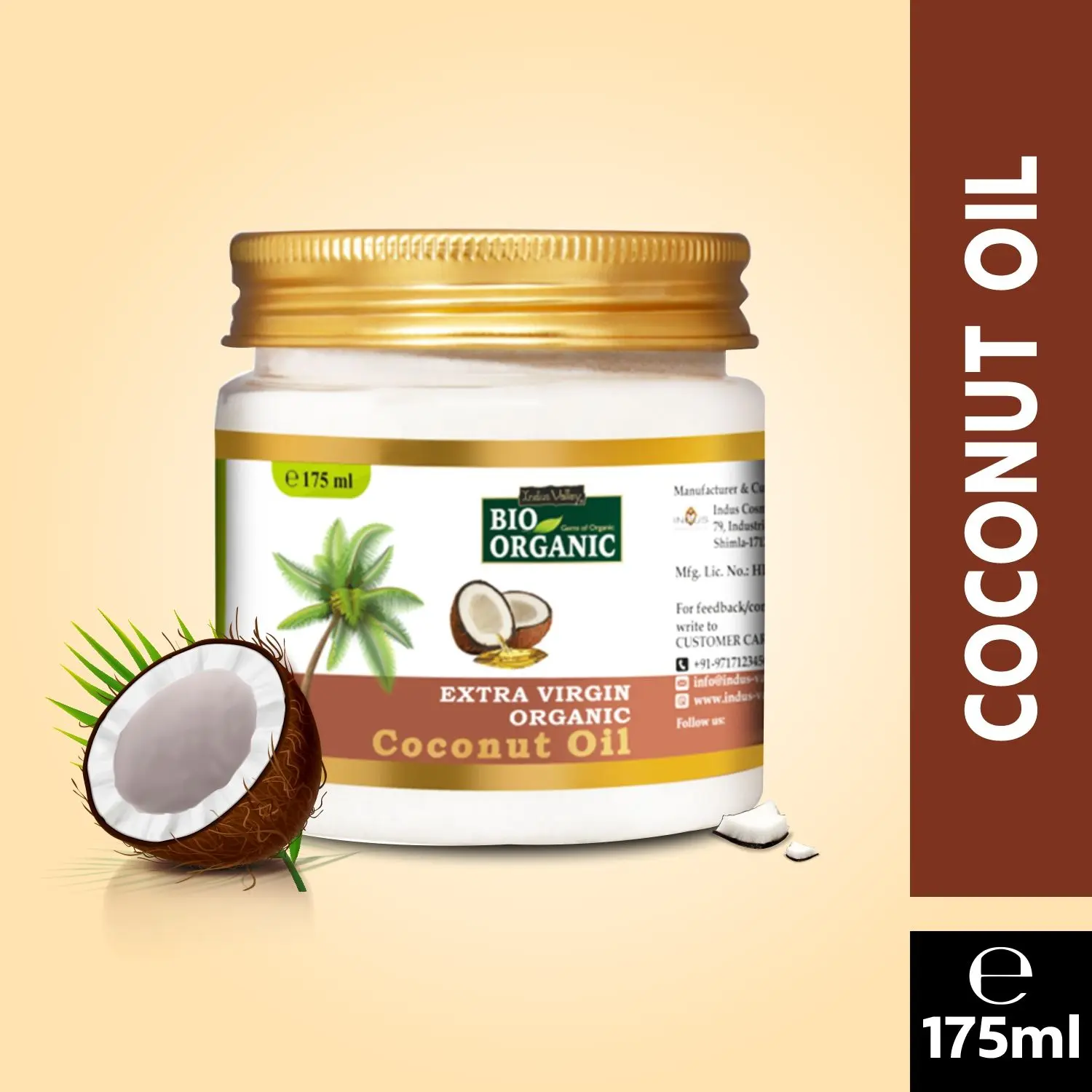 Indus Valley Bio Organic Coconut oil (175 ml)