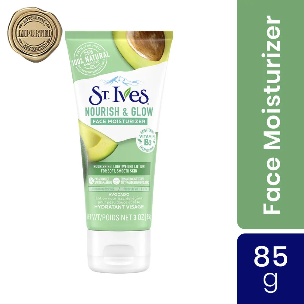 St.Ives Nourish & Glow Avocado Face Moisturizer,100% Natural,Non-greasy (85 g)