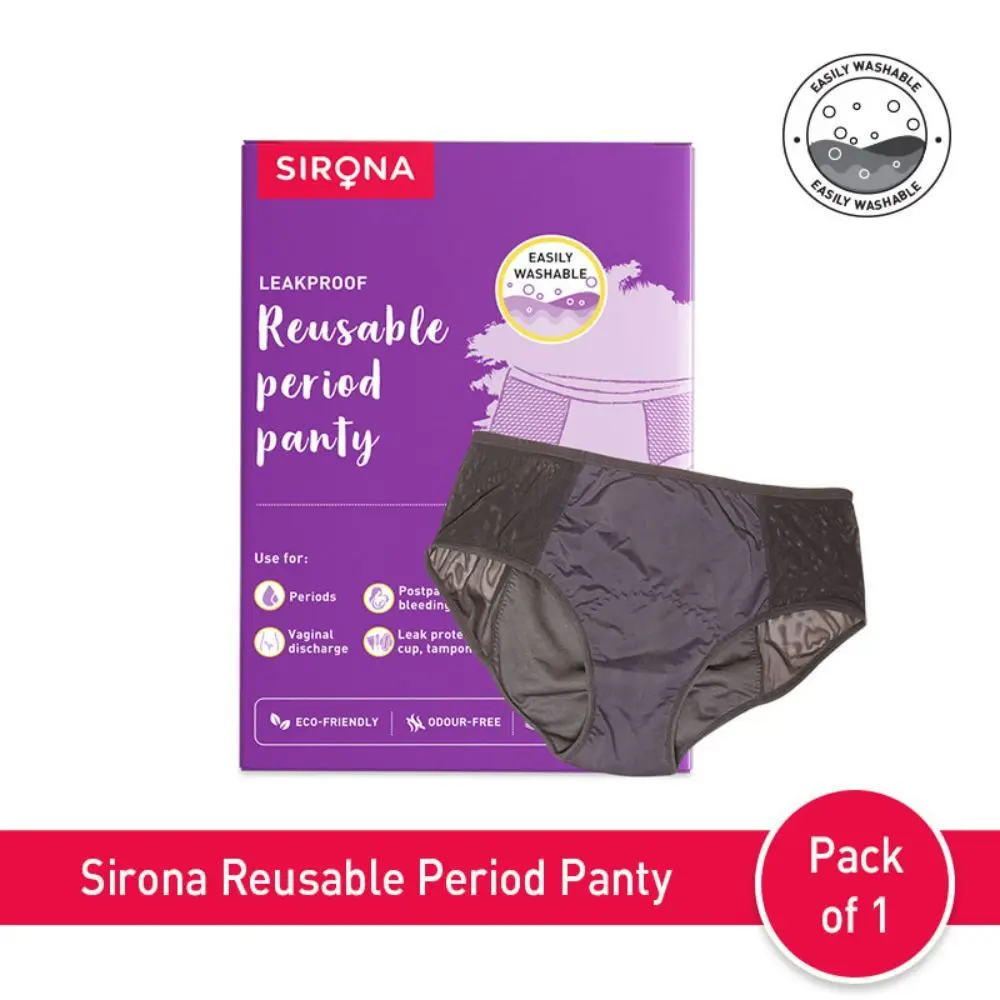 Sirona Reusable Period Panties for Women (L Size) for 360 Degree Coverage & Leak-proof Protection