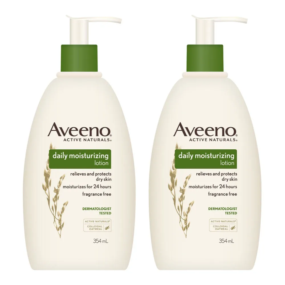 Aveeno Daily Moisturizing Lotion For Normal & Dry Skin Pack Of 2