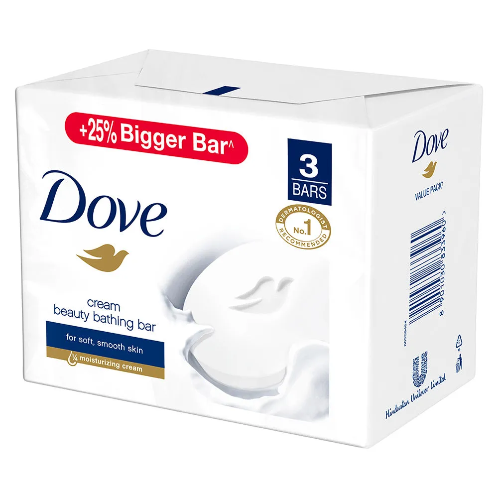 Dove Cream Soft Beauty Bar Pack of 3