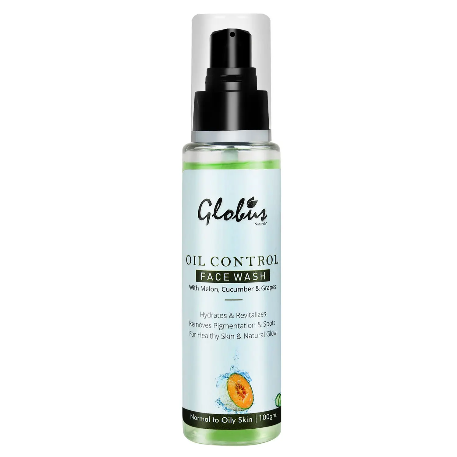 Globus Naturals Oil Control Face wash With Melon Cucumber & Grapes (100 ml)