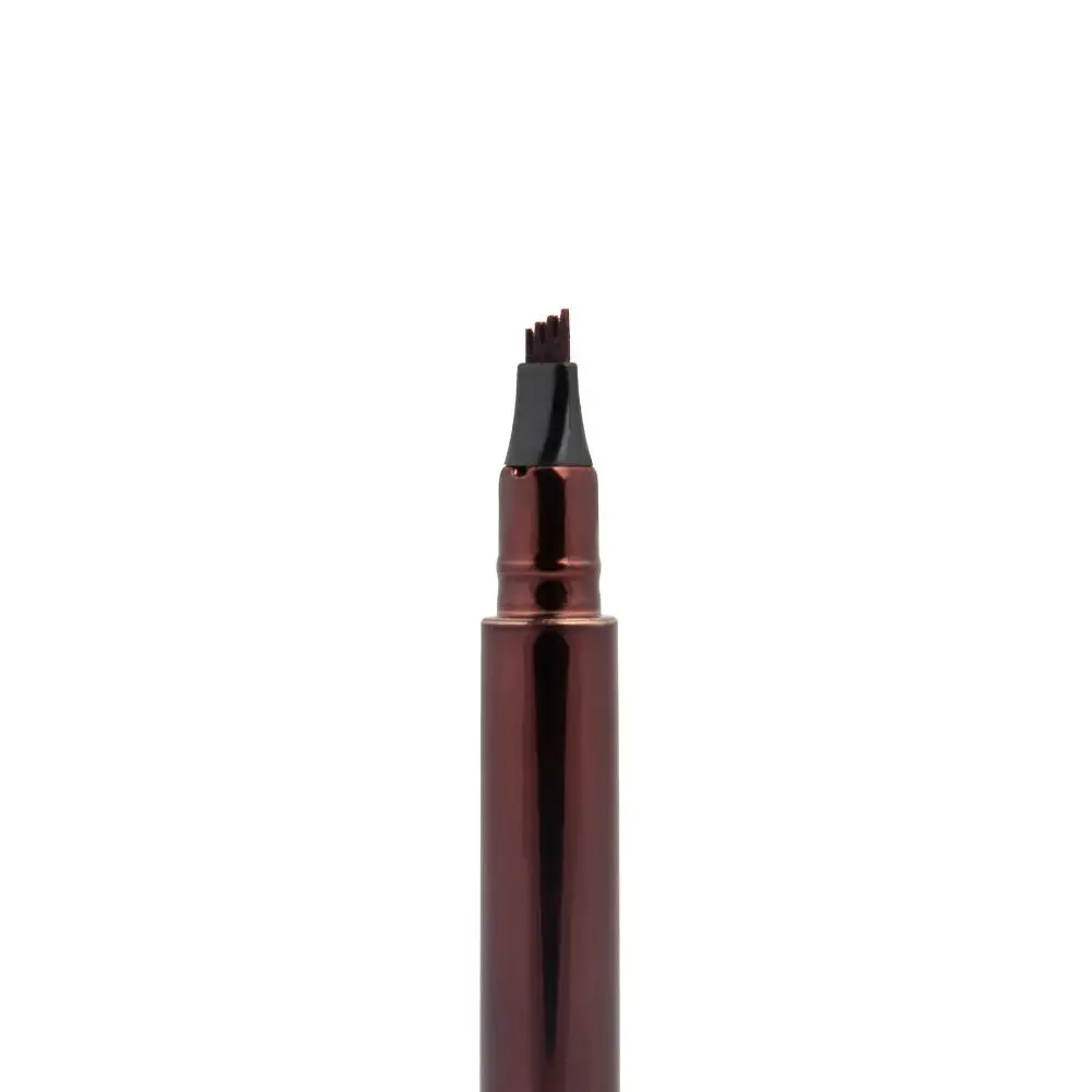 Charmacy Milano Ultra-Thin Stroke Eyebrow Pen (Brown) - 0.6 ml, Waterproof, SmudgeProof, Natural Brows, Mimics Natural Hair, Defined Hair Stroke, Micro Precision, Long Lasting, Easy to Use, Vegan, Cruelty Free