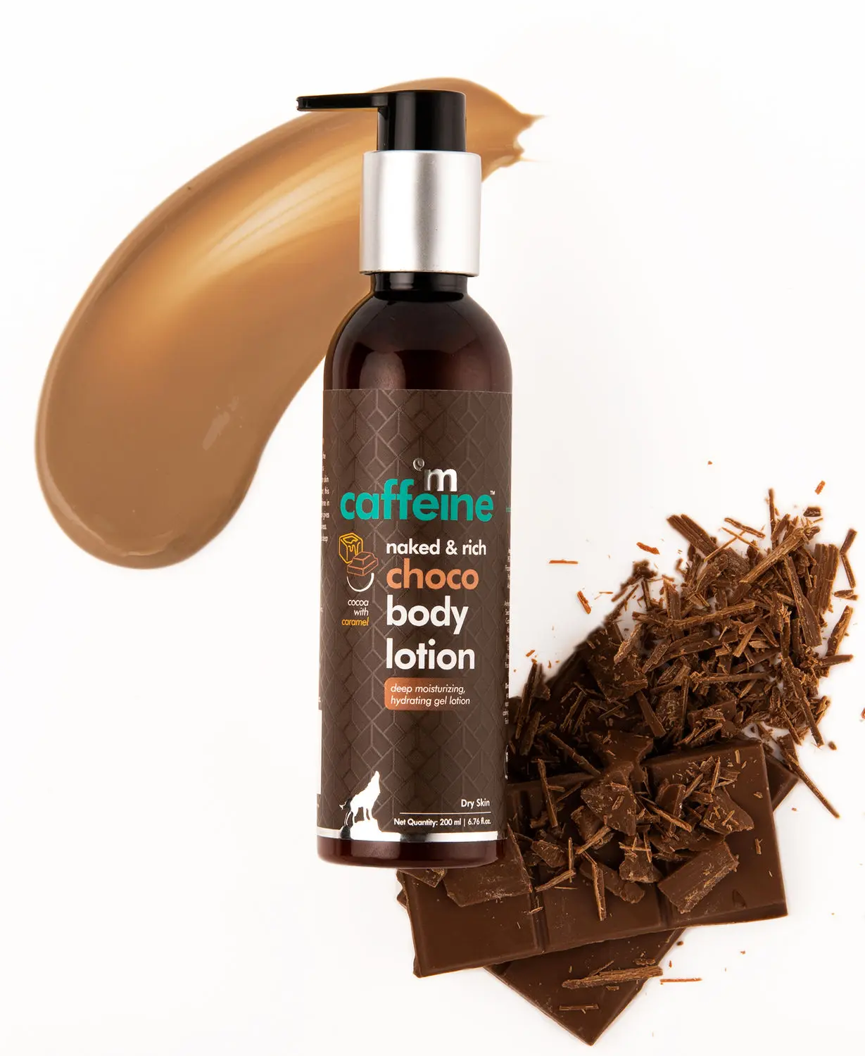 mCaffeine Choco Body Lotion (200ml) for Deep Moisturization of Dry Skin |  Cocoa Butter and Caramel | Daily-use for Skin | Paraben Free