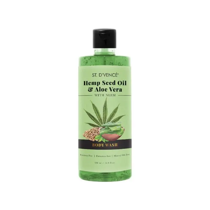 ST. D´VENCE Hemp Seed Oil & Aloe Vera Body Wash With Neem (500 ml)