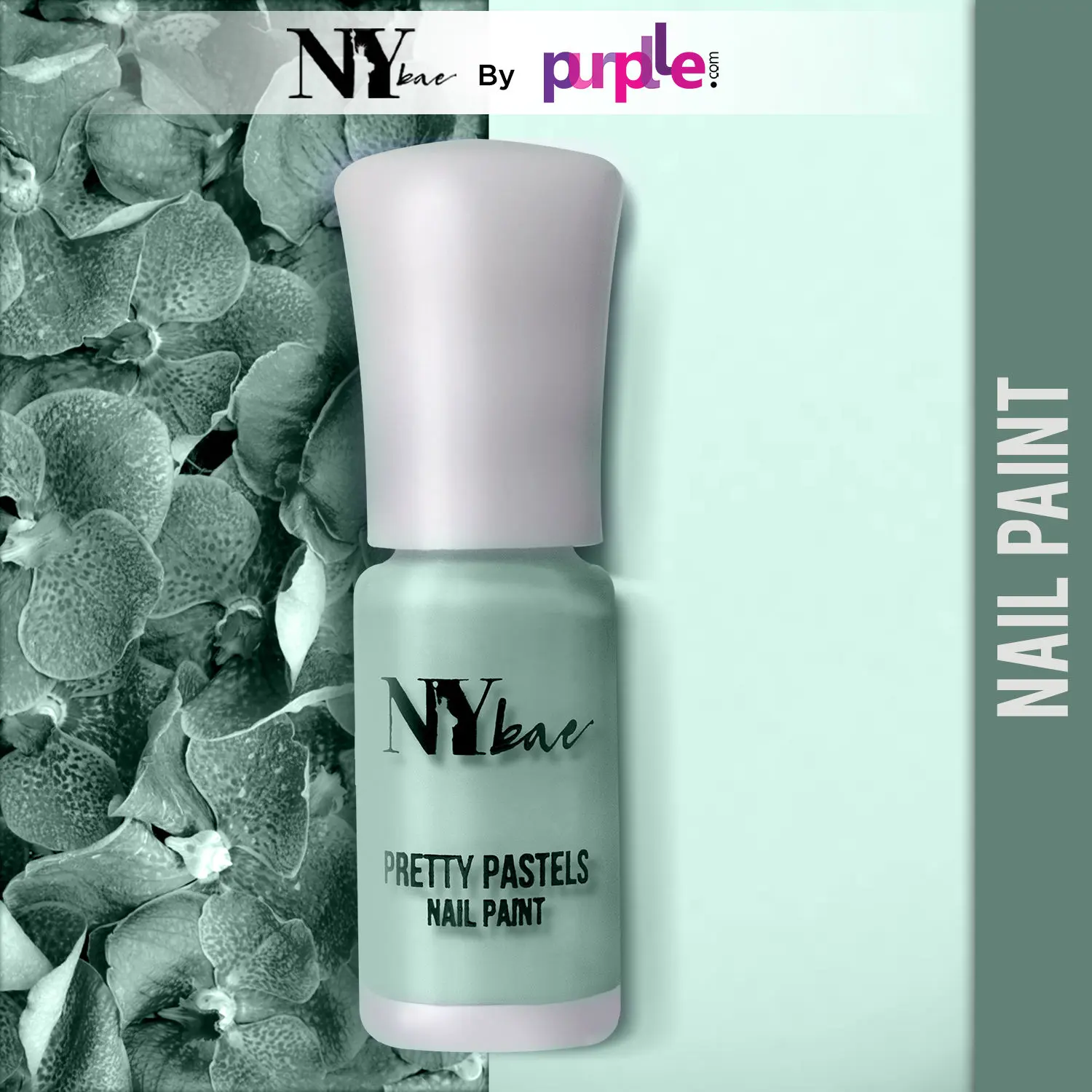 NY Bae Pretty Pastels Nail Paint - Blue Orchid 02 (3 ml) | Glossy Finish | Rich Pigment | Chip-proof | Full Coverage | Travel Friendly