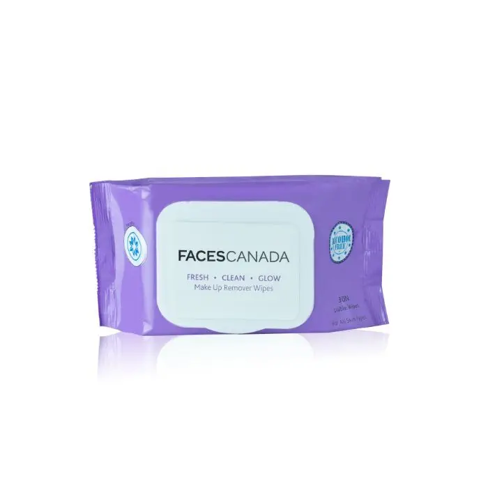 Faces Canada Fresh Clean Glow Makeup Remover Wipes (30 Wipes)