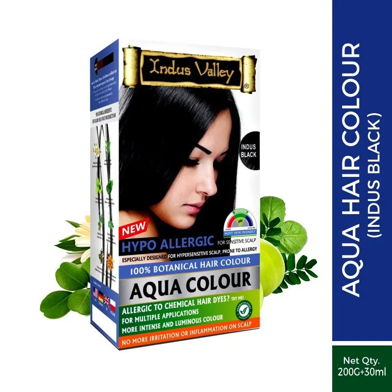 Indus Valley Hypo Allergic Aqua 100% Botanical Hair Colour