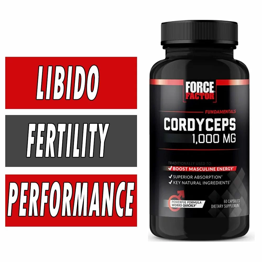 Force Factor Cordyceps - 1000 mg - 60 Caps - Male Vitality