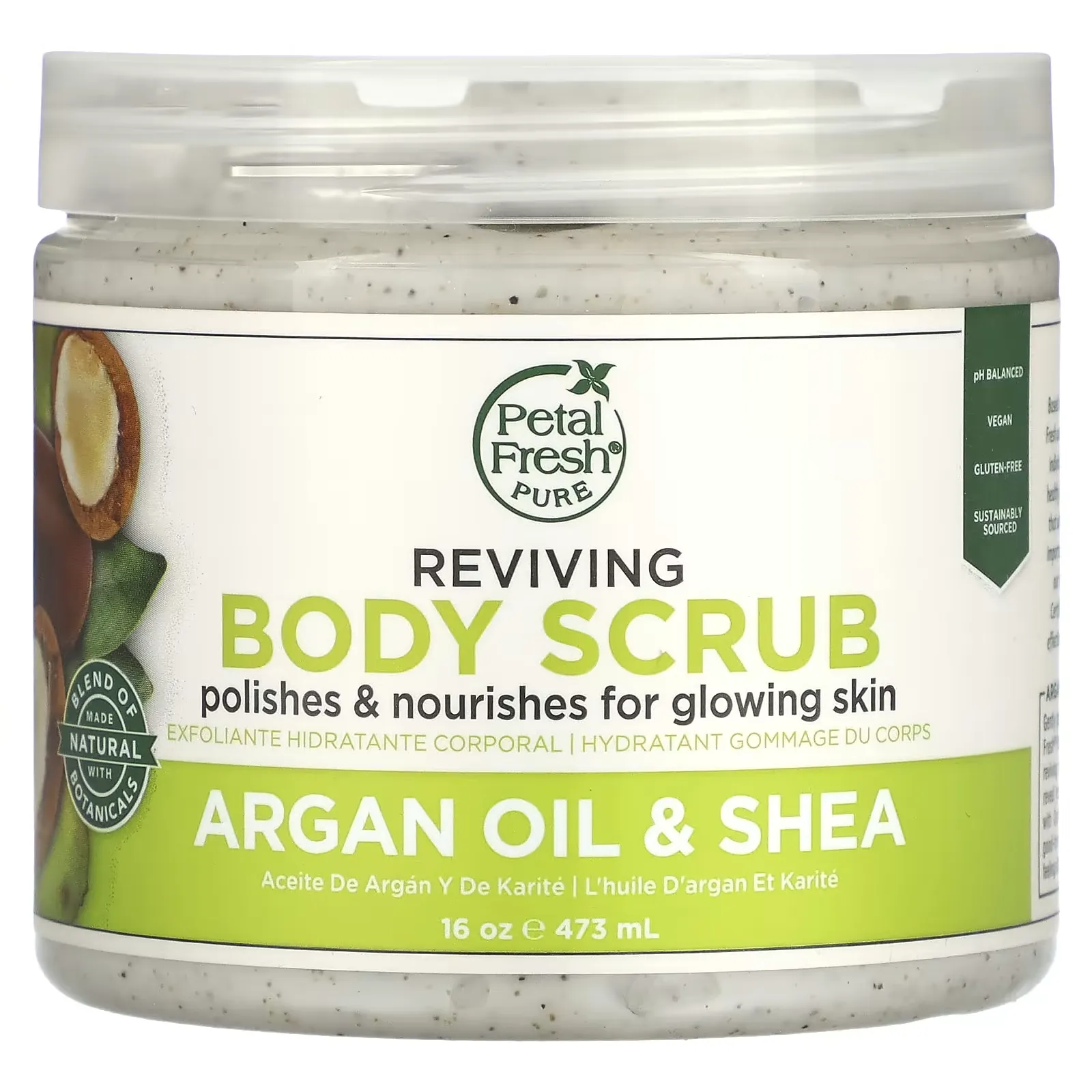 Reviving Body Scrub, Argan Oil & Shea, 16 oz (473 ml)