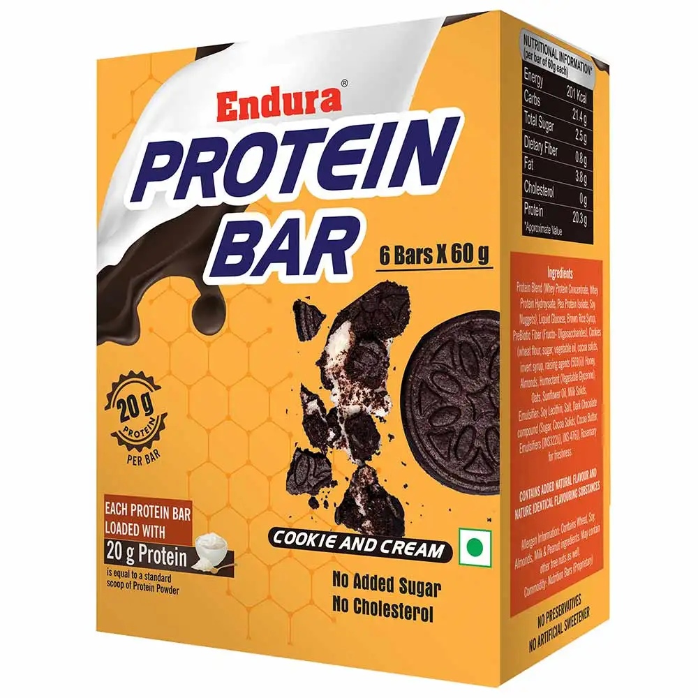 Endura Protein Bar,  6 bar(s)  Cookie and Cream