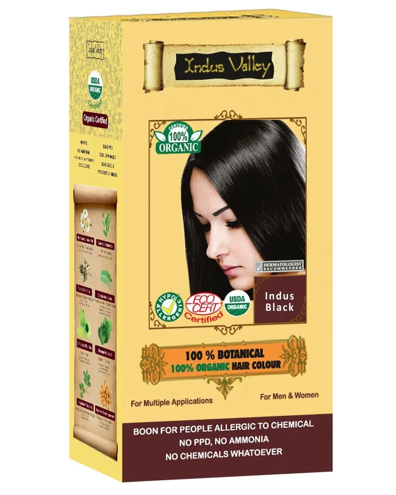 Indus Valley 100% Botanical Organic Hair Color - Indus Black