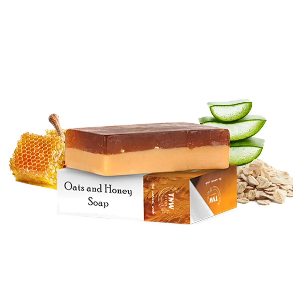 TNW The Natural Wash Handmade Oats & Honey Moisturizing Bathing Soap for Combination & Dry Skin