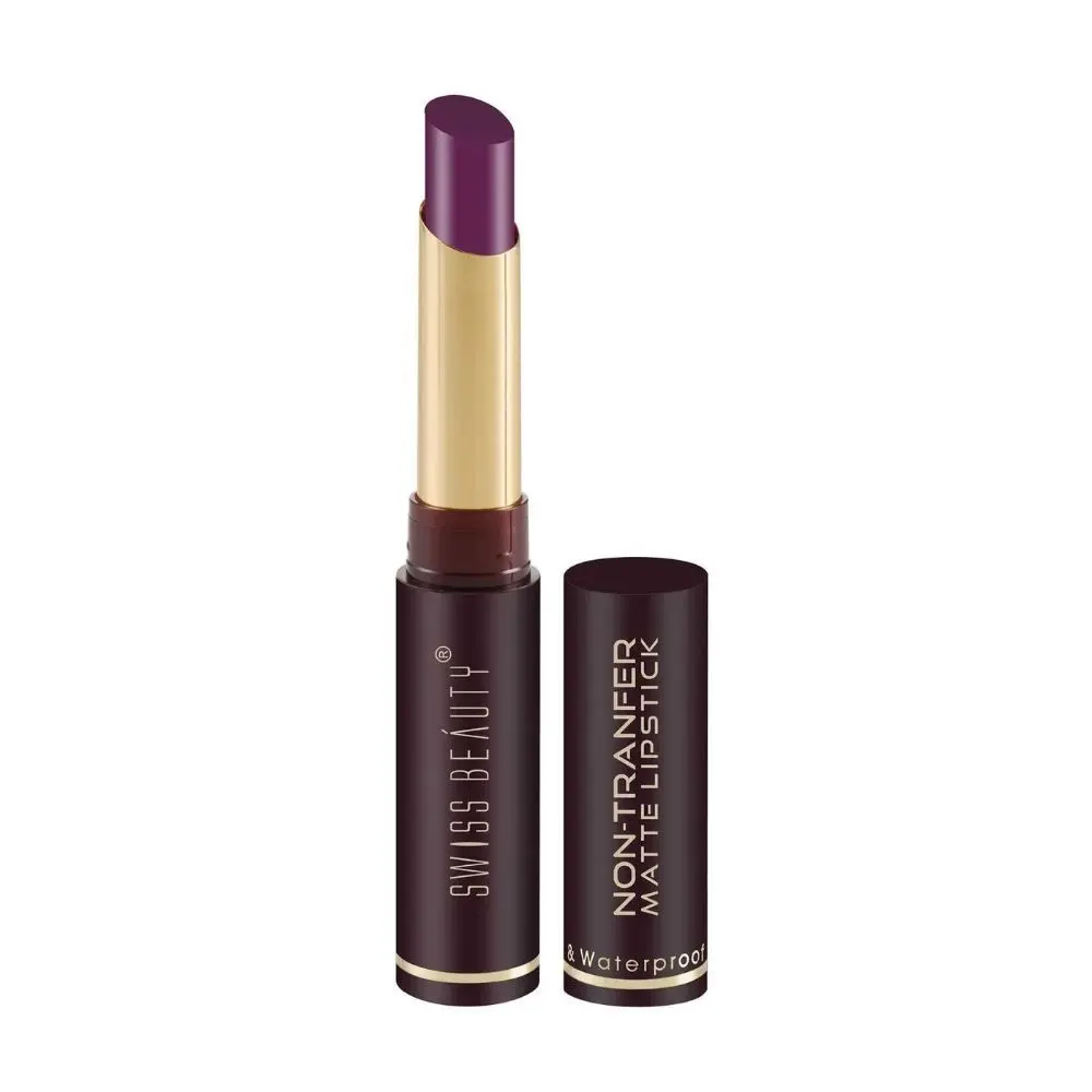 Swiss Beauty Non-Transfer Matte Lipstick - 12 - Attitude - 2 gm