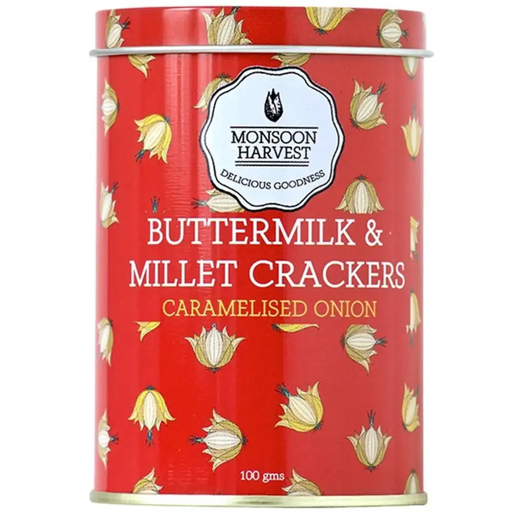 Monsoon Harvest Buttermilk and Millet Crackers,  Caramelised Onion  100 g