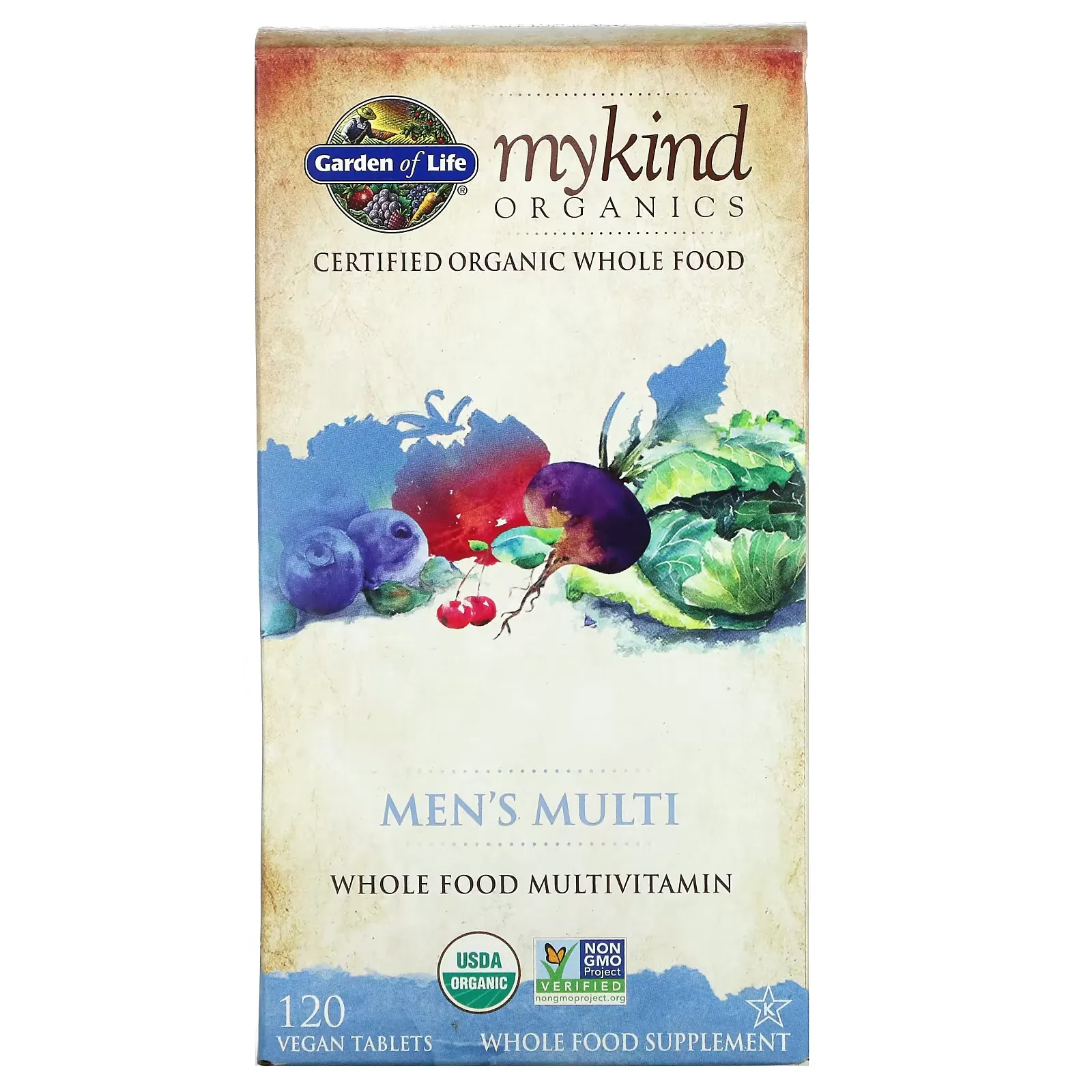 MyKind Organics, Men's Multi, 120 Vegan Tablets