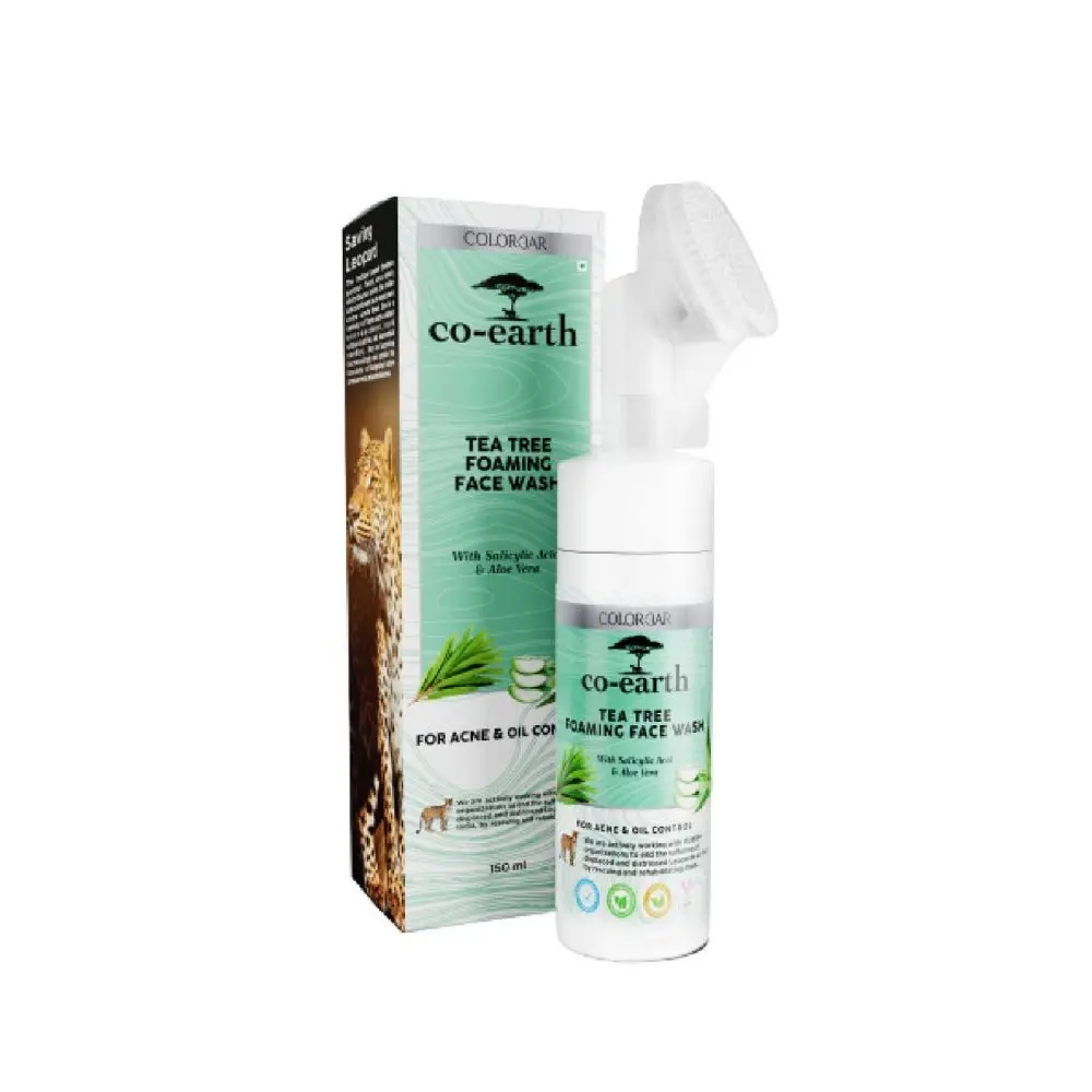 Colorbar Co-earth Tea Tree Foaming Face Wash-(150ml)