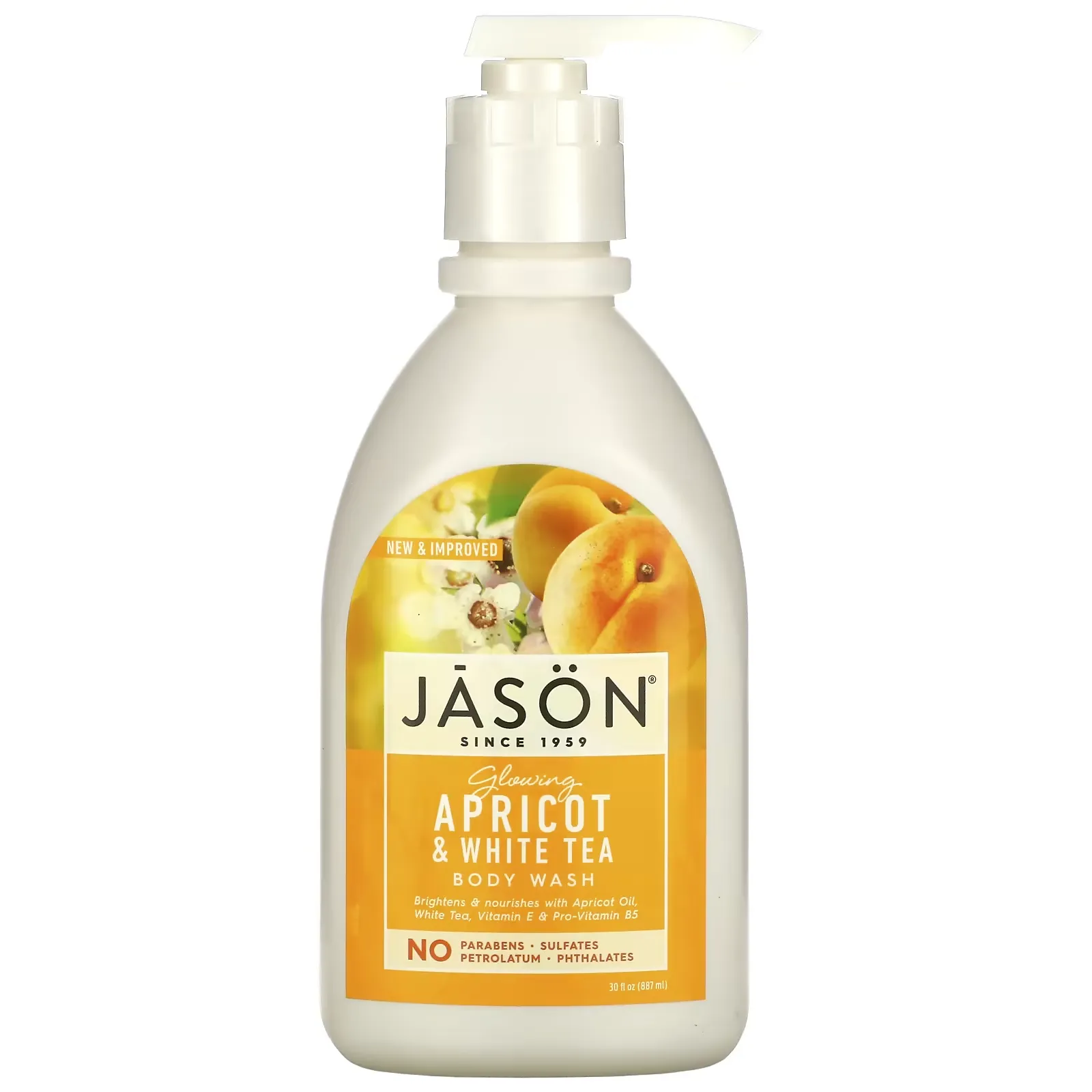 Body Wash, Glowing Apricot & White Tea, 30 fl oz (887 ml)