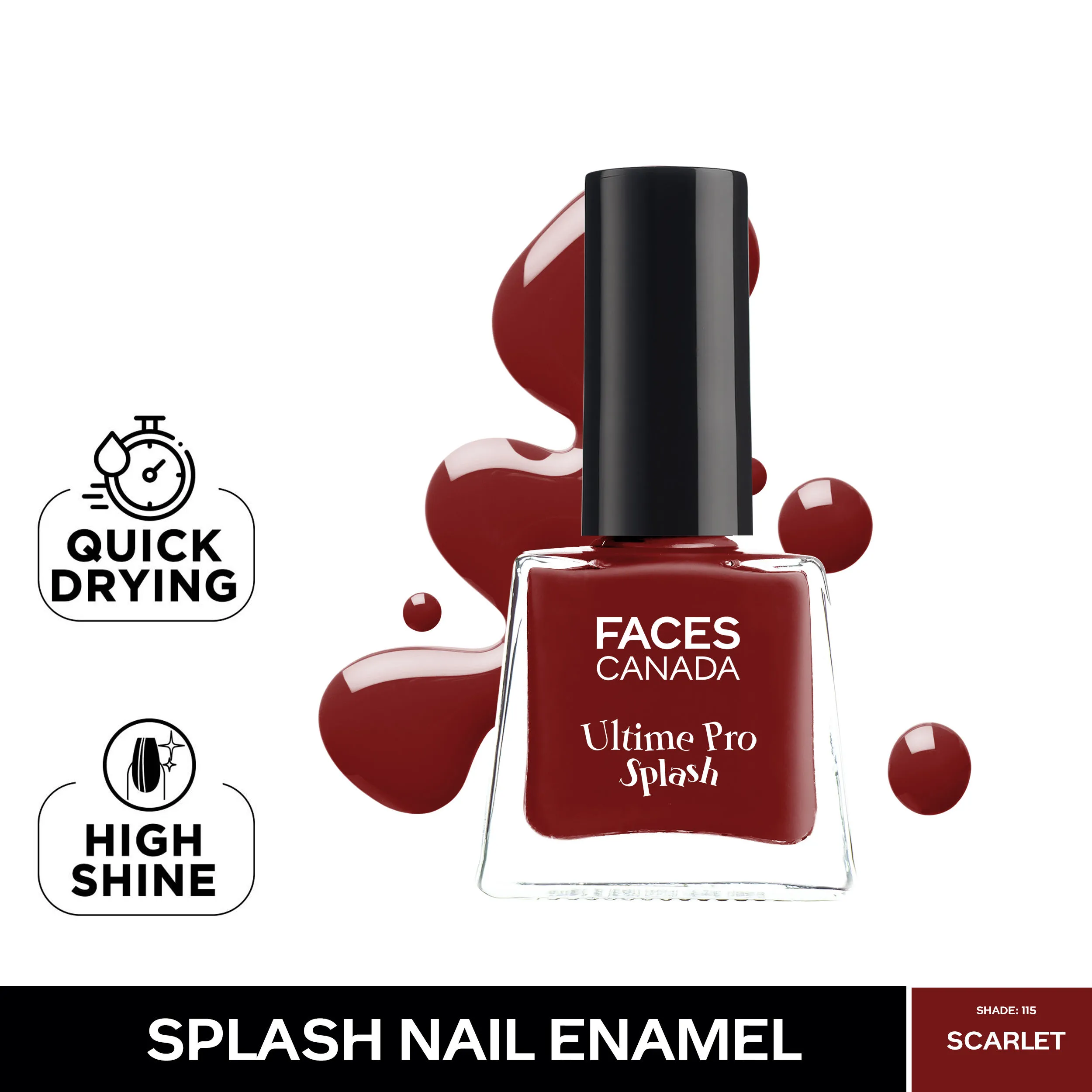 Faces Canada Ultime Pro Splash Nail Enamel - Scarlet 115