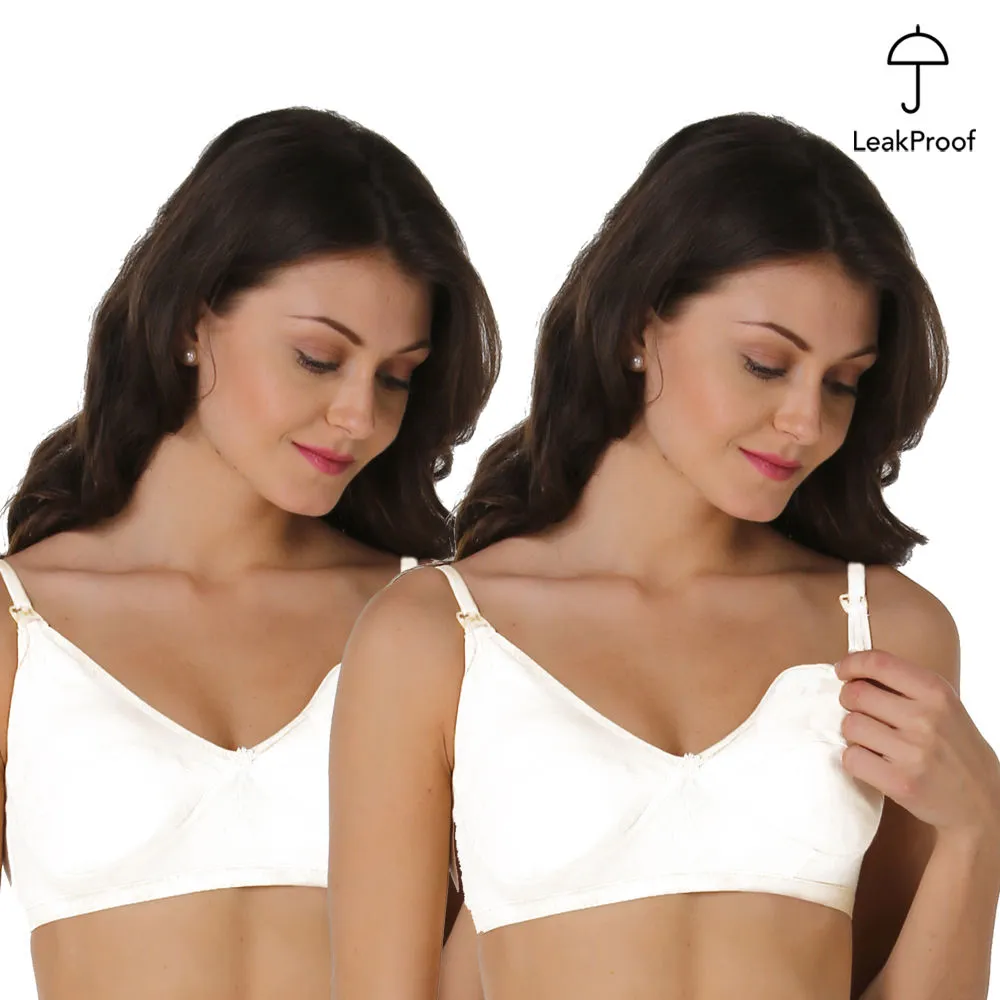 Morph Maternity Pack Of 2 Leakproof Nursing Bras - White (34C)