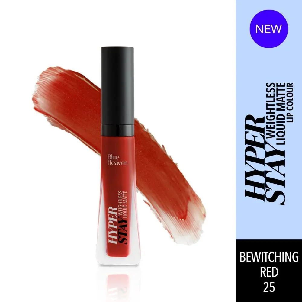 Blue Heaven Hyperstay Weightless Liquid Matte Lipcolor, Betwitching Red -25, 6ml