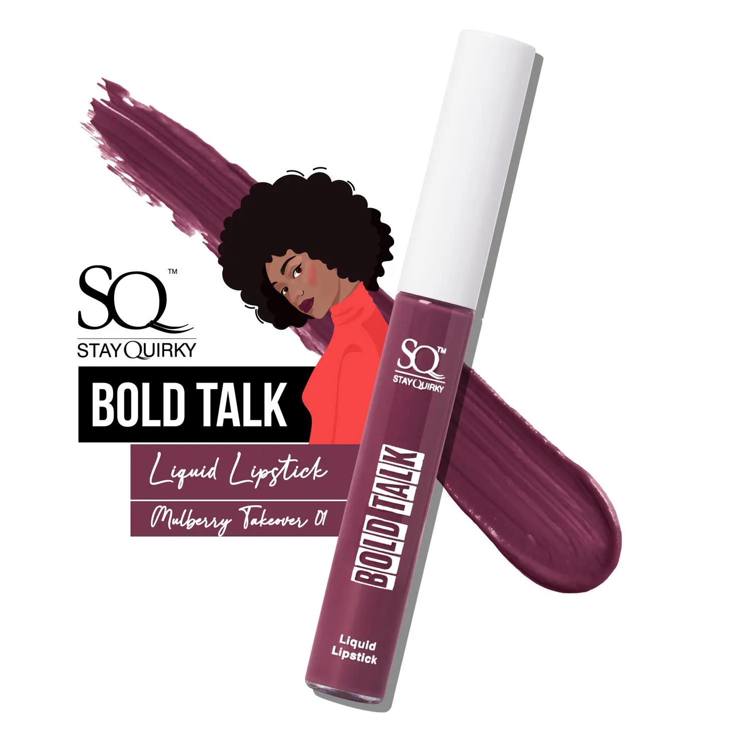 Stay Quirky Bold Talk Liquid Lipstick - Mulberry Takeover 01 (5.5 ml)