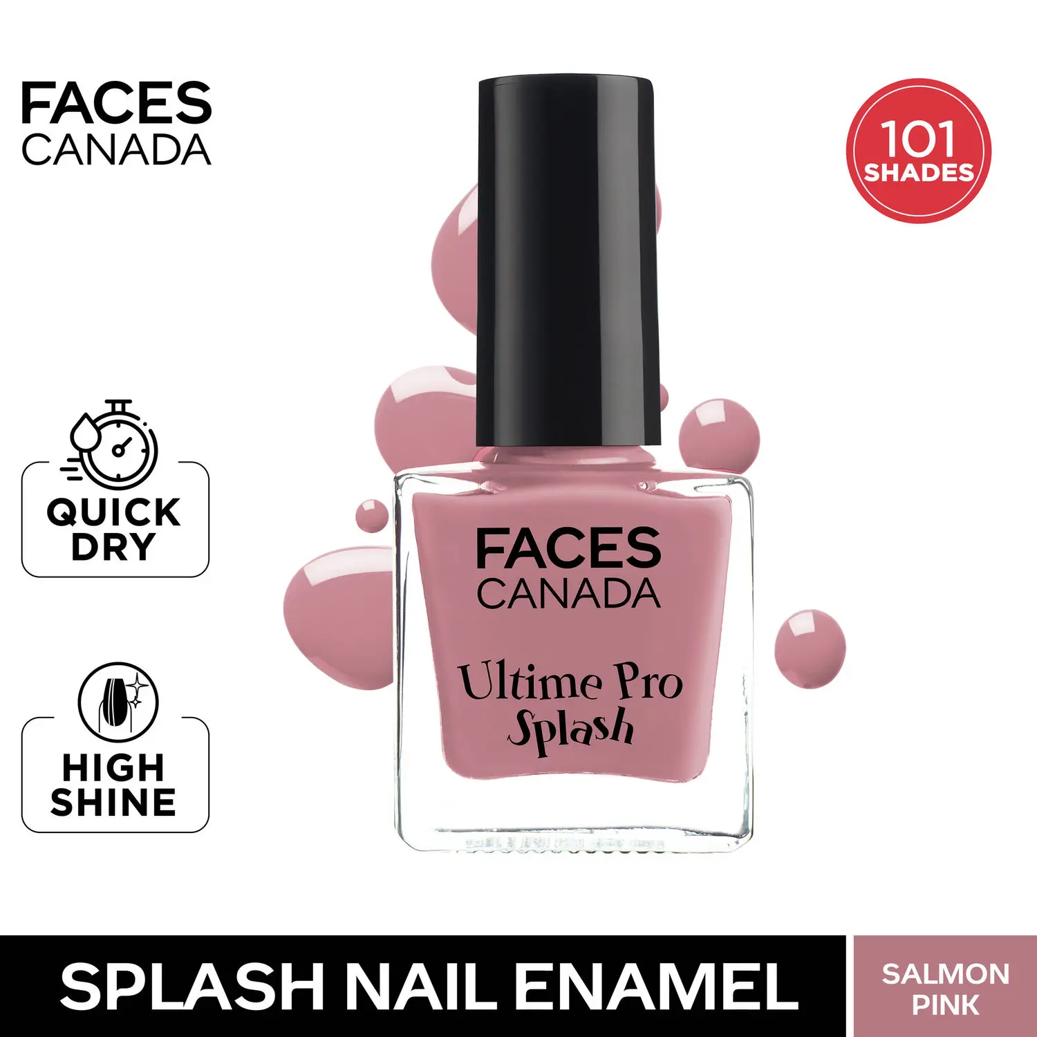 Faces Canada Ultime Pro Splash Nail Enamel Salmon Pink 126