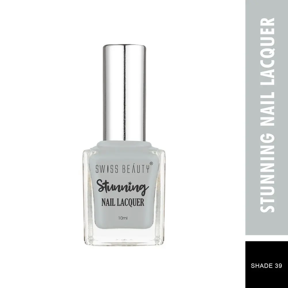 Swiss Beauty Stunning Nail Lacquer 39 Smokey Grey (10 ml)