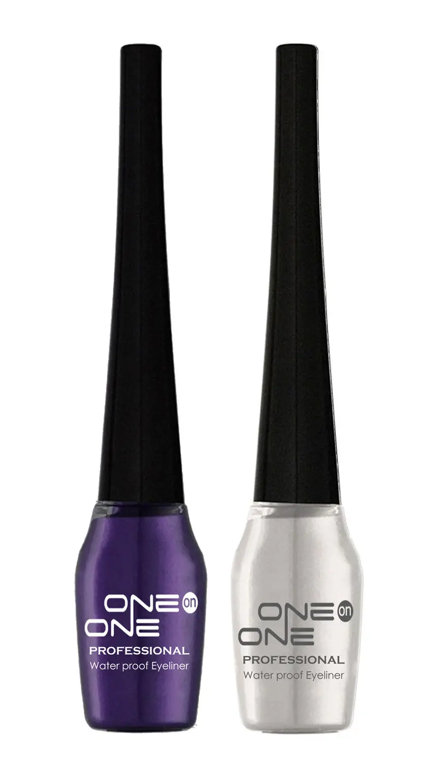 ONE on ONE Waterproof Eyeliner, Set of 2 (Purple and Silver)