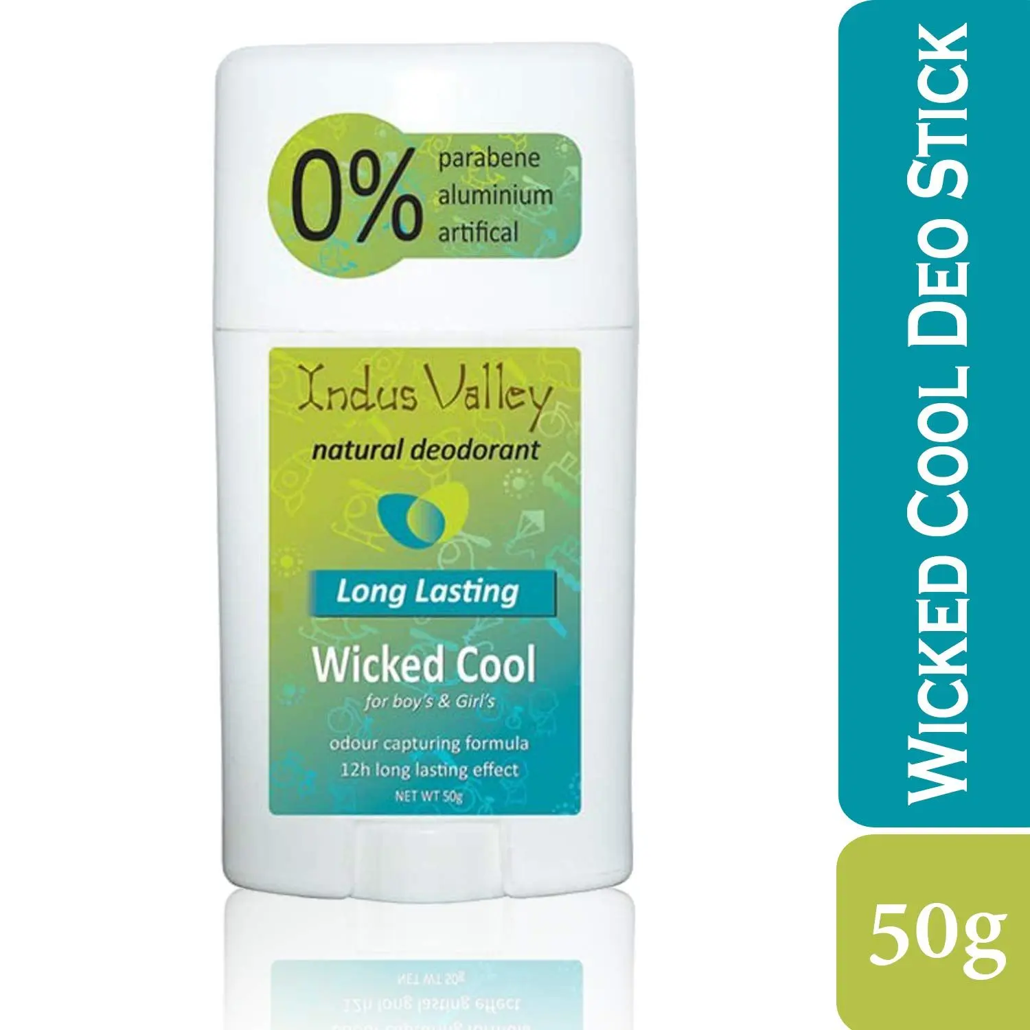 Indus Valley Wicked Cool Alcohol Free Aluminium Free Daily use Deodorant Stick with Long Lasting Effect