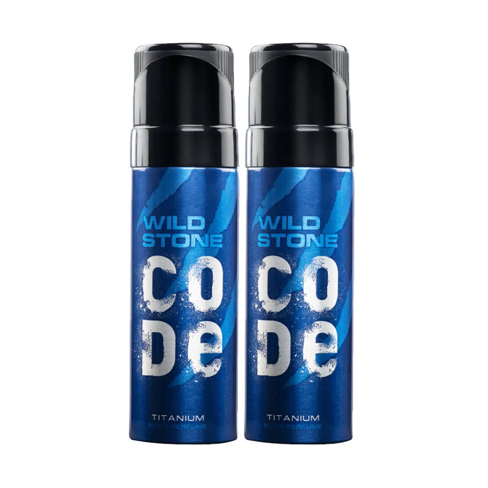 Wild Stone Code Titanium Body Perfume for Men - Pack of 2