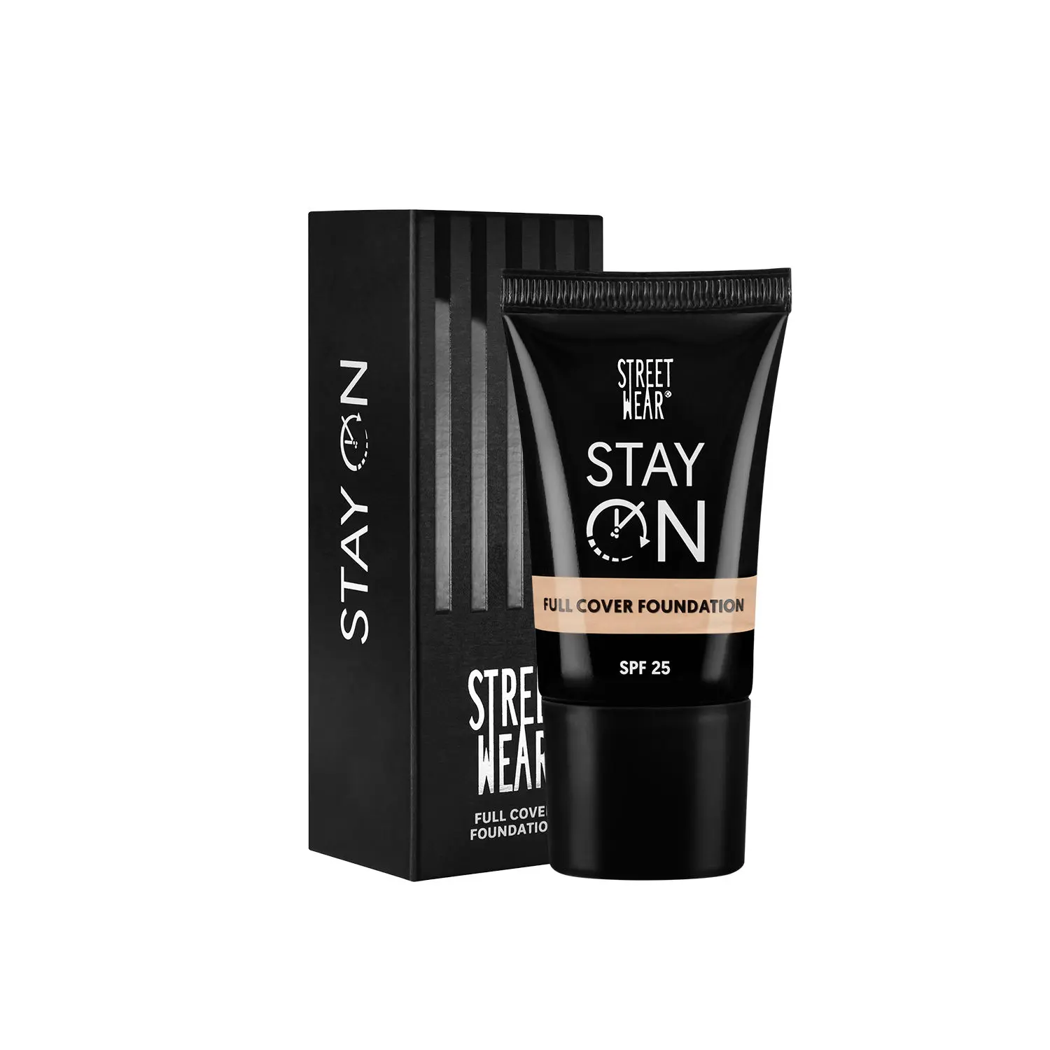 STREET WEAR® STAY ON FULL COVER FOUNDATION - ROSE VANILLA With SPF-25 (18 GM) - 16 HR long wear, non comedogenic, Matte finish, sweatproof.