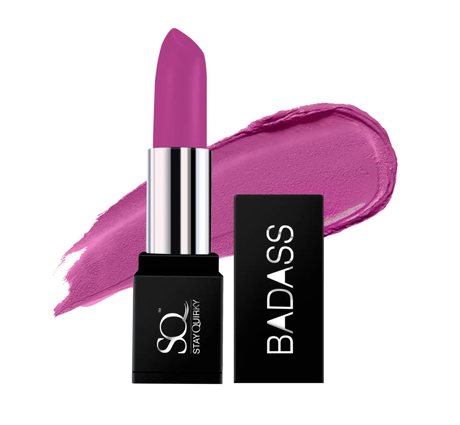 Stay Quirky Lipstick, Soft Matte, Purple, Badass - Lip Kiss Is The Beginning 12 (4.2 g)