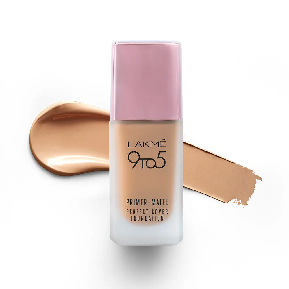 Lakme 9 To 5 Primer + Matte Perfect Cover Foundation - N220 Neutral Medium