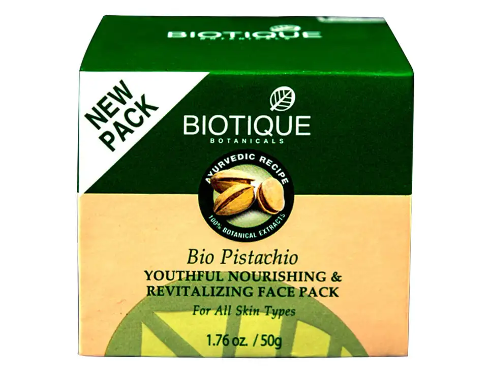 Biotique Bio Pistachio,  50 g  Youthful Nourishing & Revitalizing Face Pack