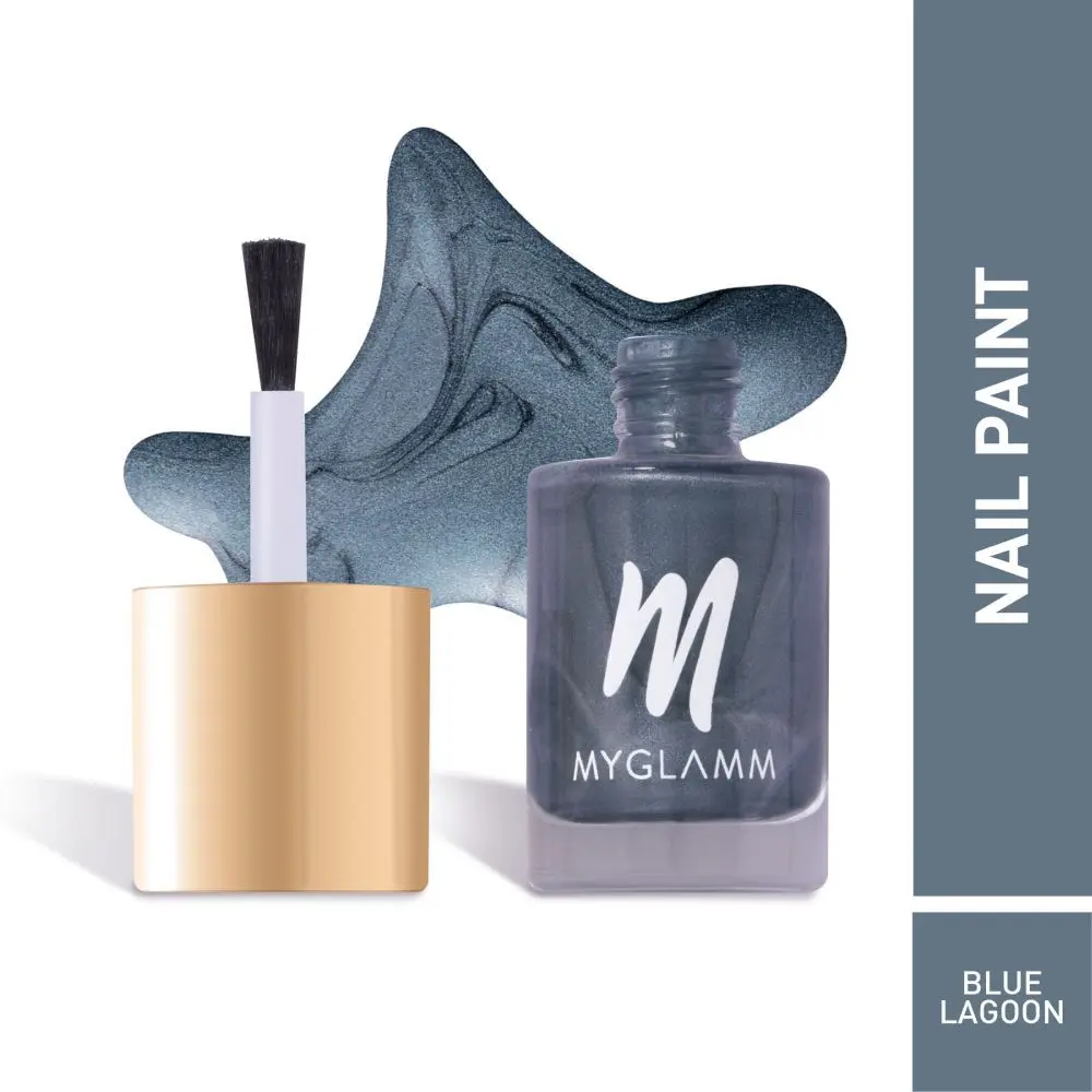 MyGlamm Wandurlust Matt Chrome Nail Paint-Blue Lagoon-11ml