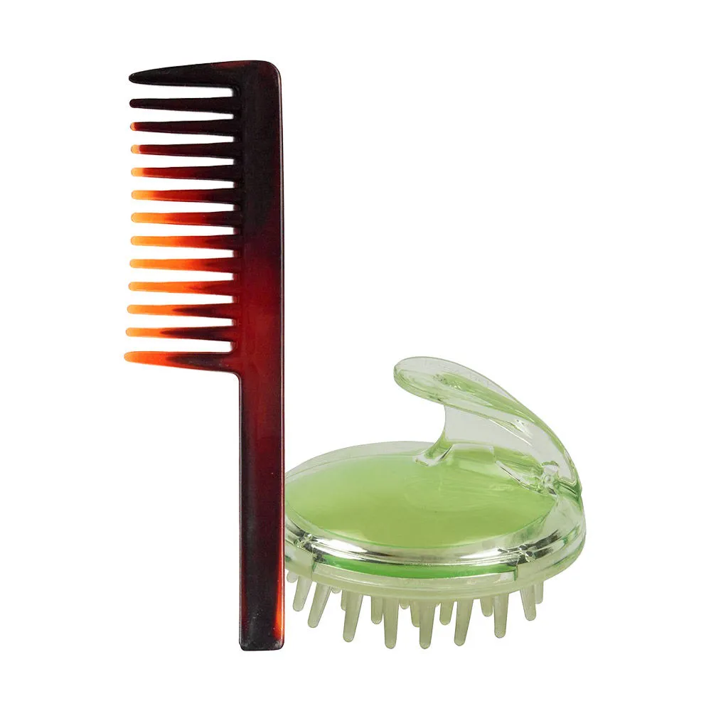 Panache Shampoo Massager and Detangling Comb Combo